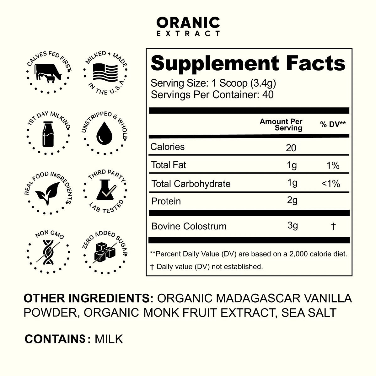 Vanilla Colostrum